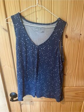 Eddie Bauer Navy Star Print V-Neck Tank